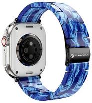 FORCELL F-DESIGN FA04 marble textured resin apyrankė skirta Apple Watch 38 / 40 / 41 mm mėlynos spalvos