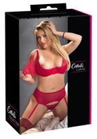 Cottelli curves Bra Set red 85D/L Plius dydžio seksuali apranga