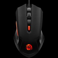 Optical Gaming Mouse with 6 programmable buttons, Pixart optical sensor, 4 levels of DPI and up to 3200, 3 million times key life, 1.65m PVC USB cable,rubber coating surface and colorful RGB lights, size:125*75*38mm, 115g