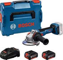 Akumuliatorinis kampinis šlifuoklis Bosch GWS 18V-11 Professional; 125 mm; 18 V; 2x5,0 Ah akum. + L-BOXX 136