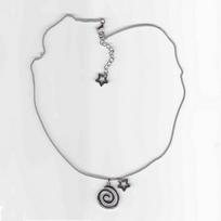 Punk Charms Jewelry Chains Vortex Swirl Pendant Necklaces Vintage Star Choker Women Fashion Goth Necklace Accessory Grunge