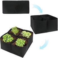 Felt multi-grid plant bag, rectangular flower pot, beautiful plant bag, landscaping, eight-mouth planting bag bucket 30*30*30 juoda