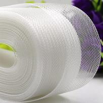 50 Yards Polyester Fishbone Net For Skeleton Sewing Thin Elastic Fishnet Fabric DIY Bow Weaving Ribbon 2cm white