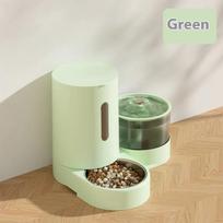 Automatic Cat and Dog Feeder Cat Food Dispenser Automatic Pet Control Automatic Feed Cats and Dogs žalia