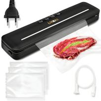 LIVMAN V9 sausiems ir drėgniems maisto produktams su 3 vakuuminiais maišeliais ir išoriniu vakuuminiu vamzdžiu universaliam laikymui, 100W