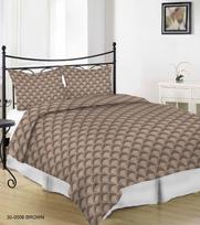 Satino patalynės komplektas NOSTRA 30-0506 BROWN, 200x220cm, 2x50x70cm, 100% medvilnės