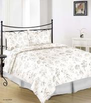 Satininės patalynės kompl. NOSTRA 20-1728 CREAM, 140x200cm, 50x70cm, 100% medv.