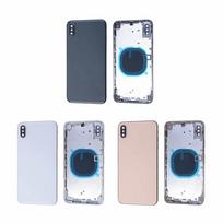 Galinis korpusas iPhone X XS, Dangtelis, Baterijos durelės, Galinis dangtelis, Vidurinis rėmas su stiklu, Atsarginės dalys X Black