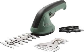"Bosch" sodo žirklės "EasyShear" (integruotas 3,6 V akumuliatorius, akumuliatoriaus veikimo trukmė: 40 min., ašmenų ilgis: 12 cm (krūmai) / 8 cm (žolė), kartoninėje pakuotėje)