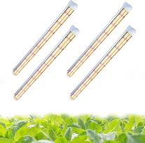 "Niello" T8 augalų lempos LED, 4 pakuotės viso spektro auginimo lempos kambariniams augalams, 60 cm 72 W 660 nm / 3000 K / 6500 K augalų šviesos "Daisy Chain" dizainas, skirtas sėjai, auginimo lentynoms (T8)