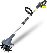 FANZTOOL 20 V variklinis motoblokas, mini plūgas, sodo motoblokas, kultivatorius, 20 cm darbinis plotis ir galingas 2,5 Ah ličio jonų akumuliatorius iš "Samsung