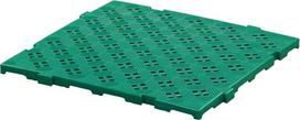Plastikinės grindų grotelės, skirtos pirčiai, sodui ir baseinui, 500 x 500 x 25 mm žalios spalvos