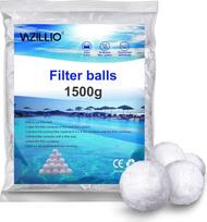 VAZILLIO baseino filtro rutuliukai, atitinkantys 55 kg filtravimo smėlio, 1500 g itin patvarūs filtro rutuliukai baseino smėlio filtrui, baseinui, filtro siurbliui, smėlio filtravimo sistemai (1500, g)