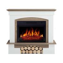 ARFLAME WOODLEY AFS23S WHITE-GREY OAK pastatomas elektrinis židinys su apdaila