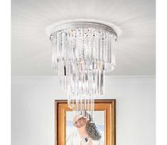 Ideal Lux - Tvirtinamas krištolinis sietynas CARLTON 12xE14/40W/230V diametras 50 cm chromas