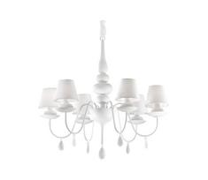 Ideal Lux - Sietynas, kabinamas ant grandinės BLANCHE 6xE14/40W/230V diametras 75 cm balta
