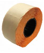Kainų etiketės 26x16mm, su bangele, 1000vnt., oranžinės sp.