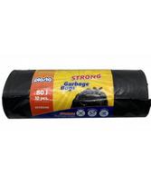 Šiukšlių maišai, 80 litrų, rulone 10 vnt., storis 30 µm, LDPE, juodos sp.