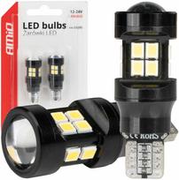LED lemputės Canbus T15 W16W 15SMD 2835 baltos 12V 24V amio-04245