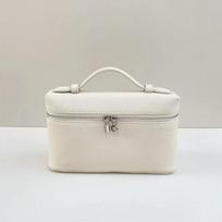 LP19 Leather Women's Bag Versatile Temperament Lunch Box Bag Gigi Same Style Single Shoulder Crossbody Handbag Lychee Pattern Makeup Bag 19x6x11.5cm balta