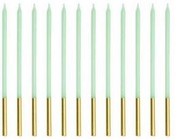 Party Deco PartyDeco gimtadienio žvakės, paprastos, žalios, 14 cm A12 67684