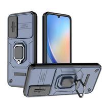 For Samsung A14 A24 A34 A54 Case Slide Camera Armor Holder Ring Phone Case For Samsung Galaxy A54 A 14 24 34 54 5G Back Cover For Galaxy A14 4G tamsiai mėlyna spalva