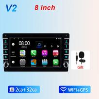 REAKOSOUND 1 Din universalus 8 colių Android 12 daugialypės terpės grotuvas jutiklinis ekranas Bluetooth WiFi Carplay automobilio stereo navigacijos radijas 2+32+mic