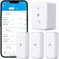 "GoveeLife WiFi" patalpų drėgmės matuoklis/termometras, 3 pakuotės, išmanusis temperatūros ir drėgmės matuoklis su programėlės pranešimais ir duomenų saugojimu, tinkamas šiltnamiams, vyno rūsiams