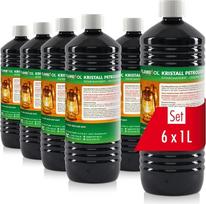 "Höfer Chemie" FLAMBIOL išgryninta nafta 6 x 1 litro šildymo alyva - dearomatizuota kokybė - skirta kempingo šildymui, benzininėms lempoms ir grilio žiebtuvėliams - deganti be suodžių