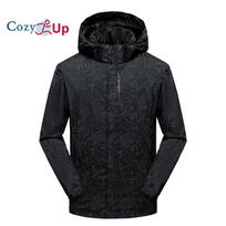 Cozy Up Vyriška Lengva Vandeniui Atspari Lietaus Striukė, Švarkas su Gaubtu Lauko, Žygiai, Vėjo Neperpučiama Striukė S juoda