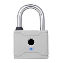 T1006D Smart Fingerprint Padlock Rechargeable Keyless 20 Fingerprints Emergency Unlocking Easy T1006D pilka
