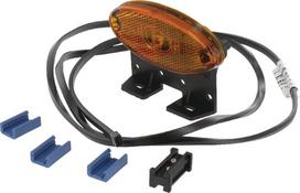 Gabaritinis žibintas LED, ovali, 12 V, oranžinė, tvirtinama varžtais, Aspöck