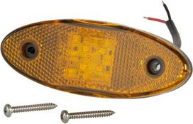 Žibintas LED, ovalus, 12/24 V, gintarinis, tvirtinamas varžtais, "Britax