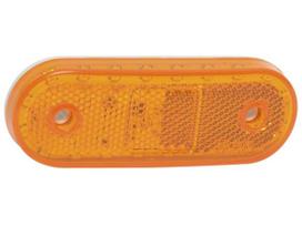 Gabaritinis žibintas LED, stačiakampė, gintarinė, tvirtinama varžtais, 40x114 mm, Waś
