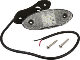 Gabaritinis žibintas LED, ovali, 12/24V, balta, tvirtinama varžtais, "Britax