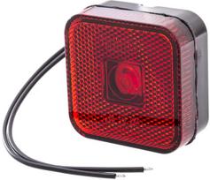 Gabaritinis žibintas LED, kvadratinė, 12-24 V, 65x65x28 mm, Kramp