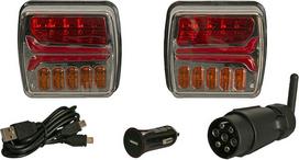 Belaidis LED šviestuvų rinkinys, kvadratinis, 12 V, ličio jonų, magnetinis, 110x103, 7 kontaktų kištukas, Kramp