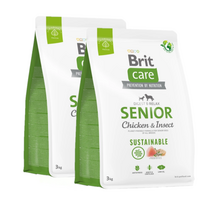 BRIT CARE Dog Sustainable Senior Chicken & Insect 2x3kg