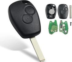 AULESSE 2 mygtukų automobilio raktelio korpuso nuotolinio valdymo pultas 433 MHz PCF7947 Chip automobilio raktelio korpusas, skirtas Ren-Ault Kangoo II Clio III Duster Modus Twingo Dacia Logan