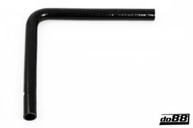 DO88 Silicone Hose Black 90 degree long leg 1.5'' (38mm)