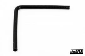DO88 Silicone Hose Black 90 degree long leg 0.5'' (13mm)