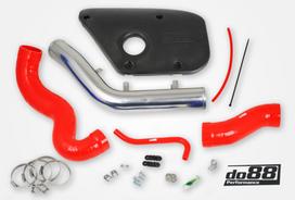 DO88 Volvo S60 V60 V70 T6 Inlet pipe. Red hoses. Plastic cover