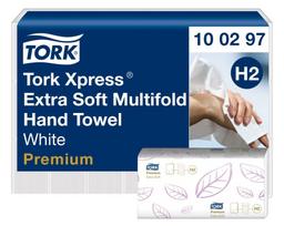 Lapiniai popieriniai rankšluosčiai TORK Xpress Extra Multifold Premium, 100 lapelių, 2 sl., celiuliozė