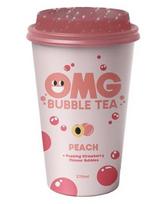 Arbatos gėrimas OMG, persikų skonio su braškių burbuliukais, 270 ml