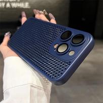 Originalus kvėpuojantis tinklelio skylučių dėklas šilumos išsklaidymui, skirtas iPhone 16 15 14 11 12 13 Pro Max Plus, apsaugantis objektyvą, smūgiams atsparus dangtelis For iPhone 15 Plus