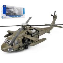 1/64 UH-60 Hawk Utility sraigtasparnio lydinio lėktuvo modelio modeliavimas, metalinis skraidantis modelis žaislas, garsas ir šviesa, dovana vaikams žalia