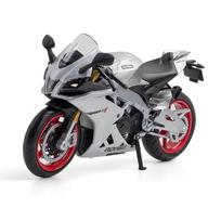 1/12 Aprilia RSV4 RR1000 Žaislinis motociklas RMZ City Diecast Metal Miniature Model 1:12 lenktynių „Super Sport“ kolekcijos dovana berniukui ir vaikui sidabras