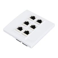 Cat 6 Ethernet sieninė rozetė 6 prievadų moteriška-moteriška nuimama Cat6 Keystone lizdo sieninė rozetė darbui