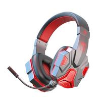 Belaidės žaidimų ausinės Bluetooth 5.1 Sportinės Didelės ausinės Žemi dažniai Stereo Triukšmo slopinimo ausinės Šalmas su mikrofonu telefonui kompiuteriui raudona