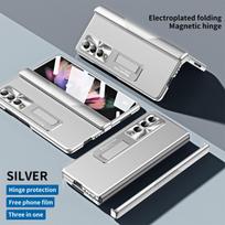 Magnetinis vyrių laikiklio dėklas, skirtas Samsung Galaxy Z Fold 4 3 5G, su galvanizuota objektyvo plėvele, skirtas Galaxy Z Fold4 Fold3 For Galaxy Z Fold 4 white